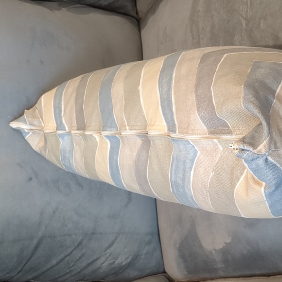 Watercolor Chevron Paint Pattern Long Throw Pillow Domain - Picture 6 of 10